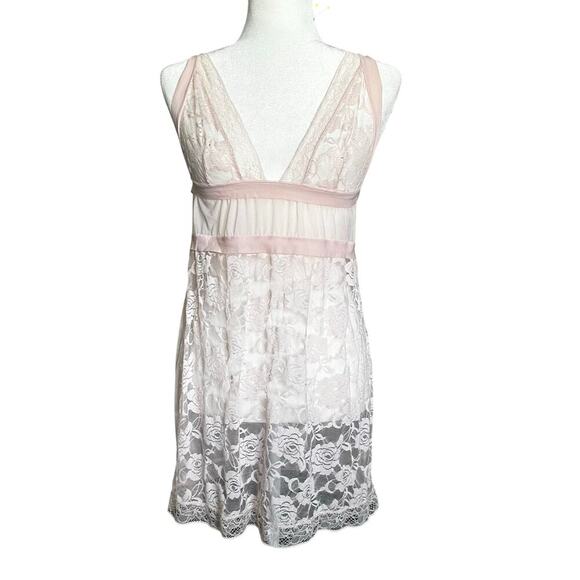 Vintage pink lace night babydoll - Picture 1 of 4